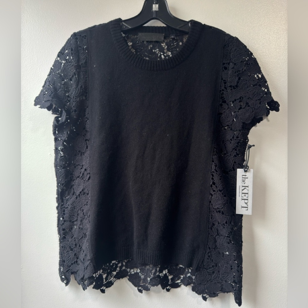 Elegant Black Lace Women's Blouse